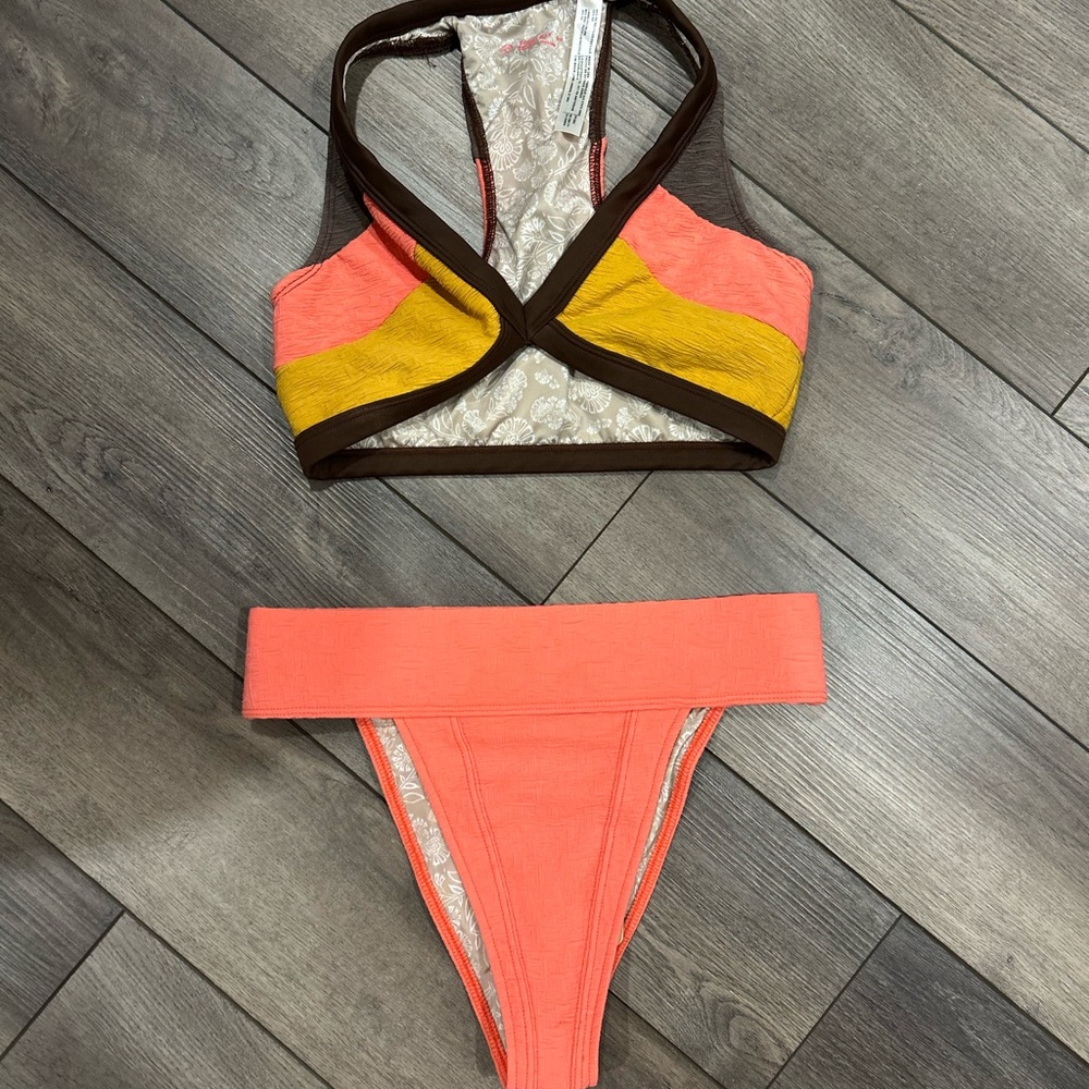 BNWT Free People Free est Kendall Surf Crop & Dylan High Waist Bikini Bottoms